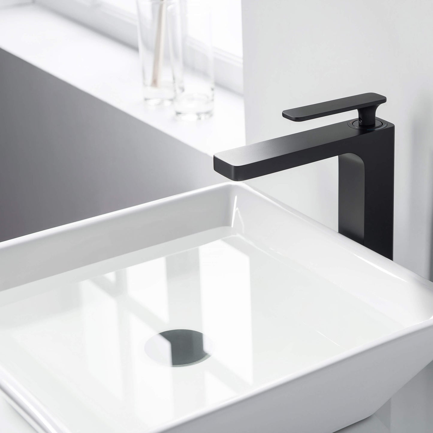 Pop Up Drain Stopper for Bathroom without Overflow - Full Cover