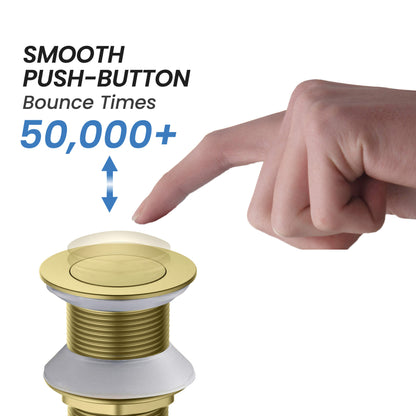 Pop Up Drain Stopper for Bathroom without Overflow - Small Cover