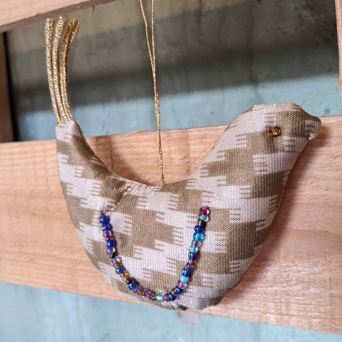 Upcycled Sari Bird Ornaments