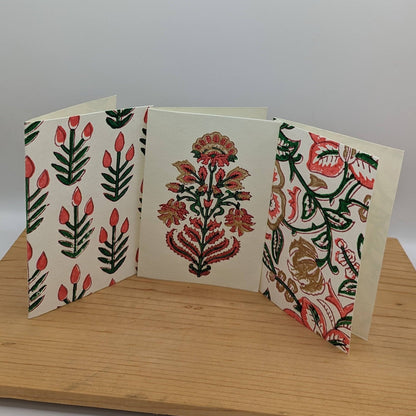 Pomegranate & Green Holiday Card Set