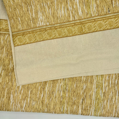 Shiny Gold Upcycled Sari Tree Skirt with Canvas
