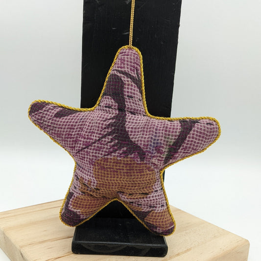 Upcycled Saree Star Ornaments