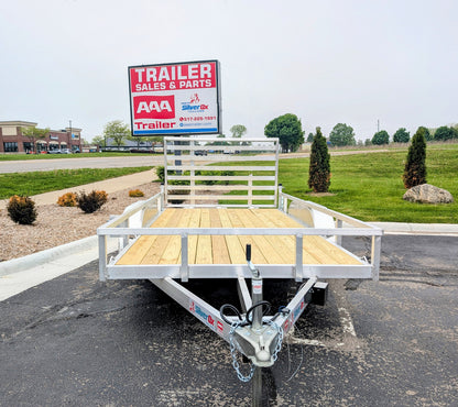 Silver Ox 7x14 Tandem Axle Aluminum Utility Trailer with Heavy Duty Package
