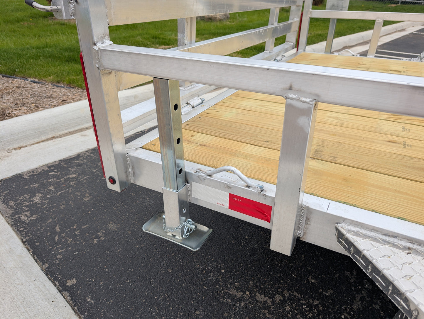 Silver Ox 7x14 Tandem Axle Aluminum Utility Trailer with Heavy Duty Package