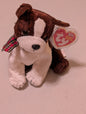 Boston the Dog - Ty Beanie Baby (Brown & White, 2003, Plush Toy, Stuffed Animal, MWMT, Vintage, Retired)