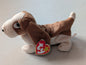 Tracker the Basset Hound - Ty Beanie Baby (Brown, White, 1997, Plushie, Toy, Stuffed Animal, MWMT, Vintage, Retired)