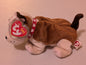 Butch the Bulldog - Ty Beanie Baby (Brown, White, 1998, MWMT, Plush, Toy, Stuffed Animal, Vintage, Retired)