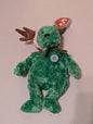2002 Holiday Teddy the Bear - Ty Beanie Baby (Green, 2002, Vintage, MWMT, Plush, Toy Stuffed Animal, Retired)
