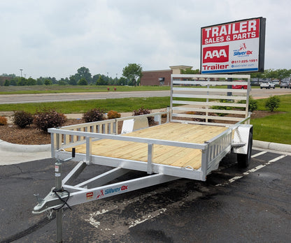 Silver Ox 7x14 Single Axle Aluminum Utility Trailer with ATV Side Ramps