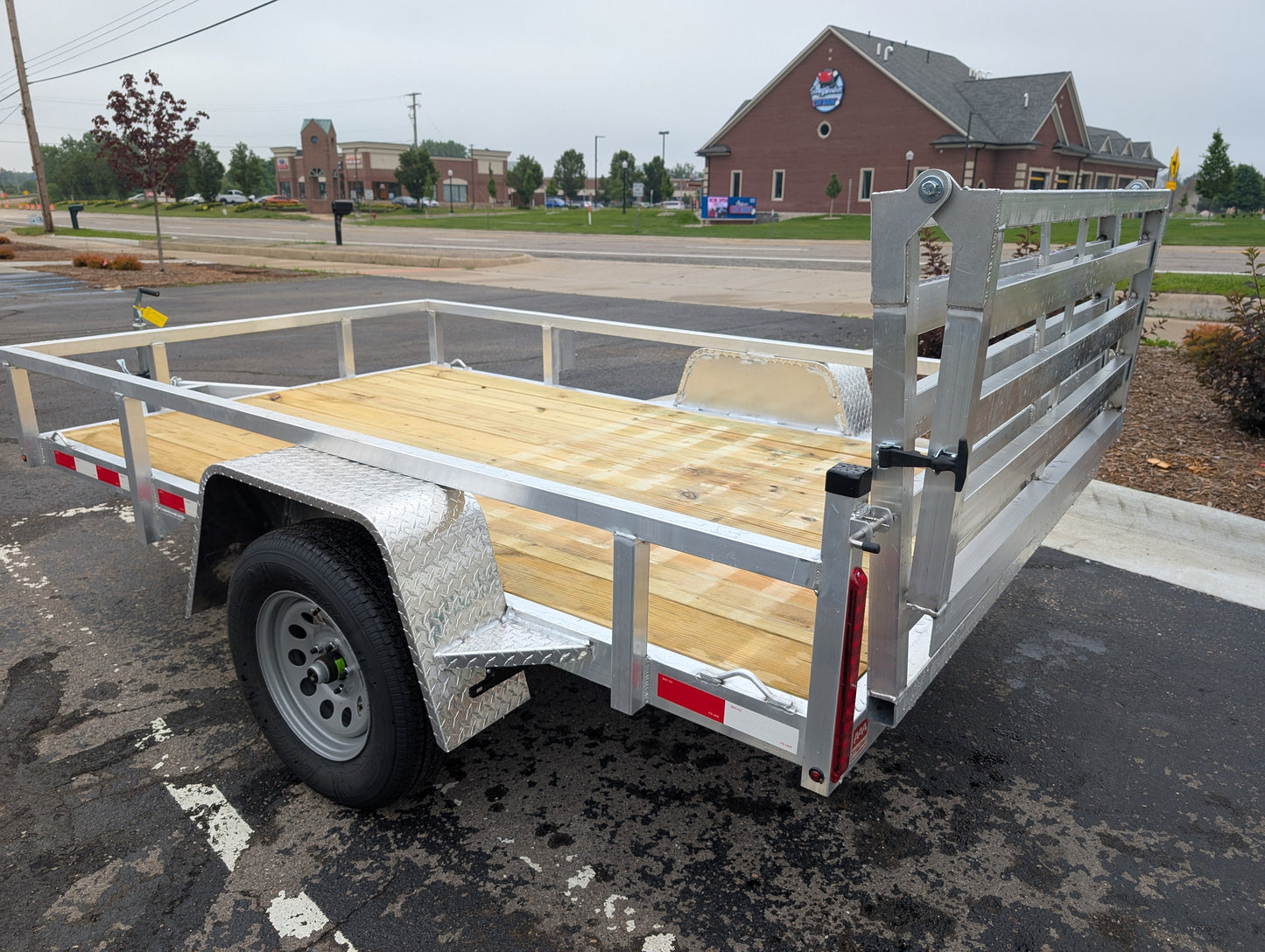 Silver Ox 6X10 Aluminum Utility Trailer with Folding Ramp Gate