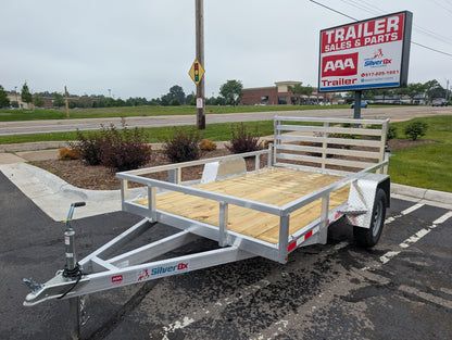 Silver Ox 6X10 Aluminum Utility Trailer with Folding Ramp Gate