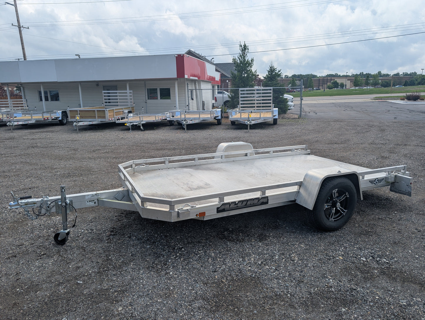Aluma 7712HSLR 6.5x12 All Aluminum Utility w Slide Out Ramp 37033