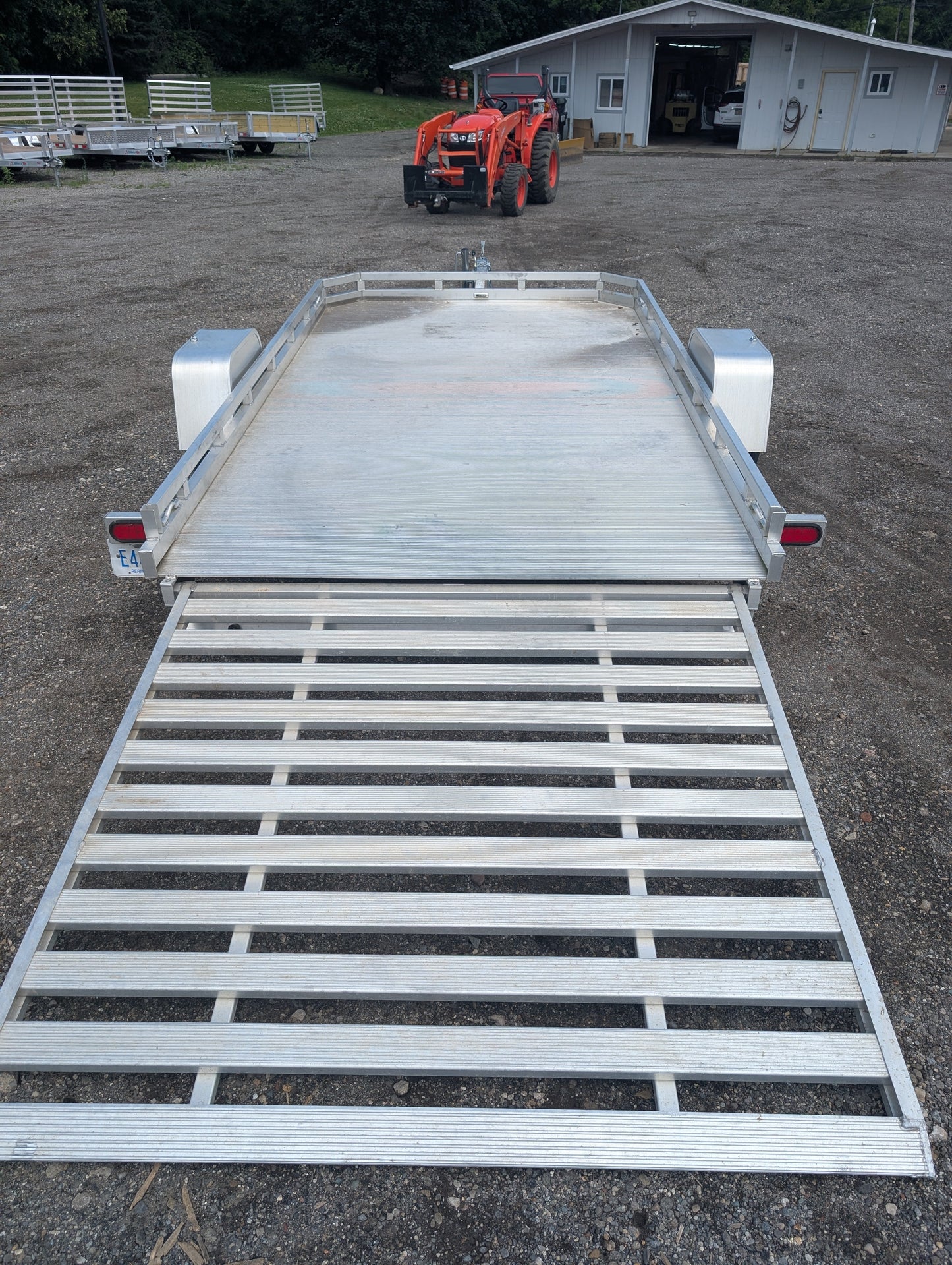 Aluma 7712HSLR 6.5x12 All Aluminum Utility w Slide Out Ramp 37033