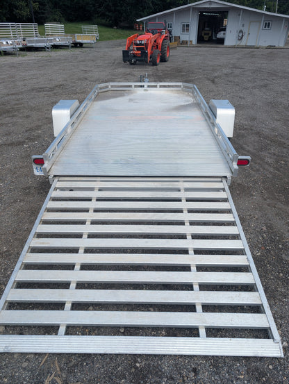 Aluma 7712HSLR 6.5x12 All Aluminum Utility w Slide Out Ramp 37033