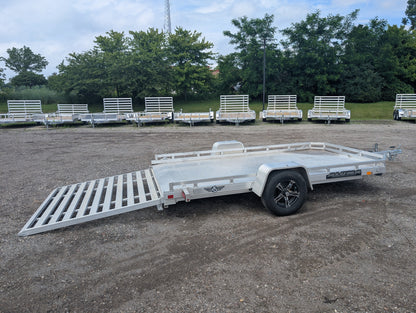Aluma 7712HSLR 6.5x12 All Aluminum Utility w Slide Out Ramp 37033