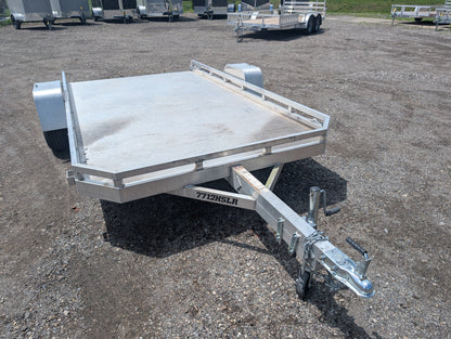 Aluma 7712HSLR 6.5x12 All Aluminum Utility w Slide Out Ramp 37033