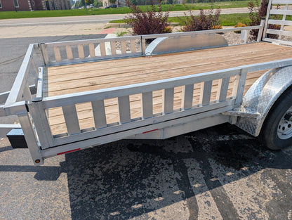 Silver Ox 7x14 Tandem Axle Aluminum Utility Trailer with ATV Ramps