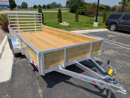 Silver Ox 7x16 Tandem Axle 18" High Woodside Trailer w HD Package