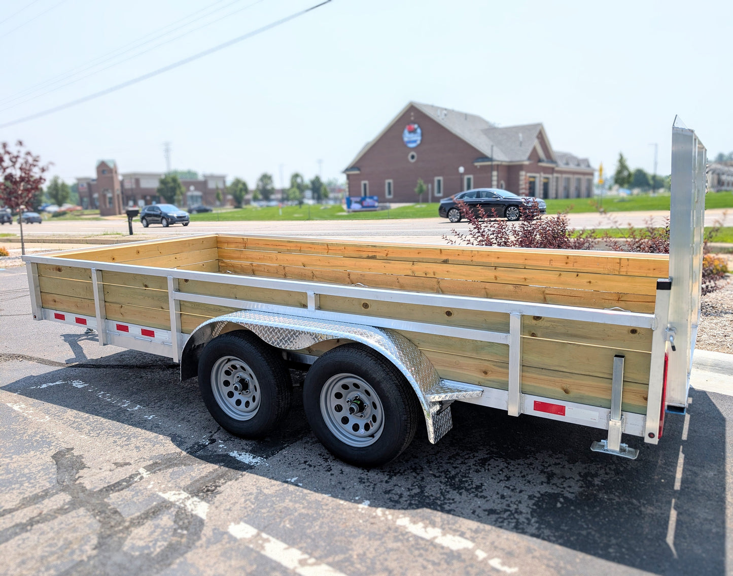 Silver Ox 7x16 Tandem Axle 18" High Woodside Trailer w HD Package