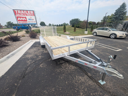 Silver Ox  7x18 Tandem Axle Heavy Duty Aluminum Utility Trailer with ATV Side Ramps