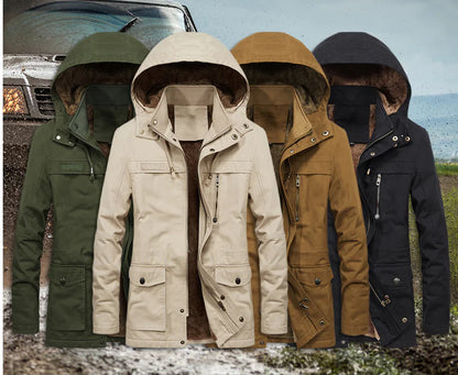 Men's Winter Fleece Thick Windbreaker Jacket