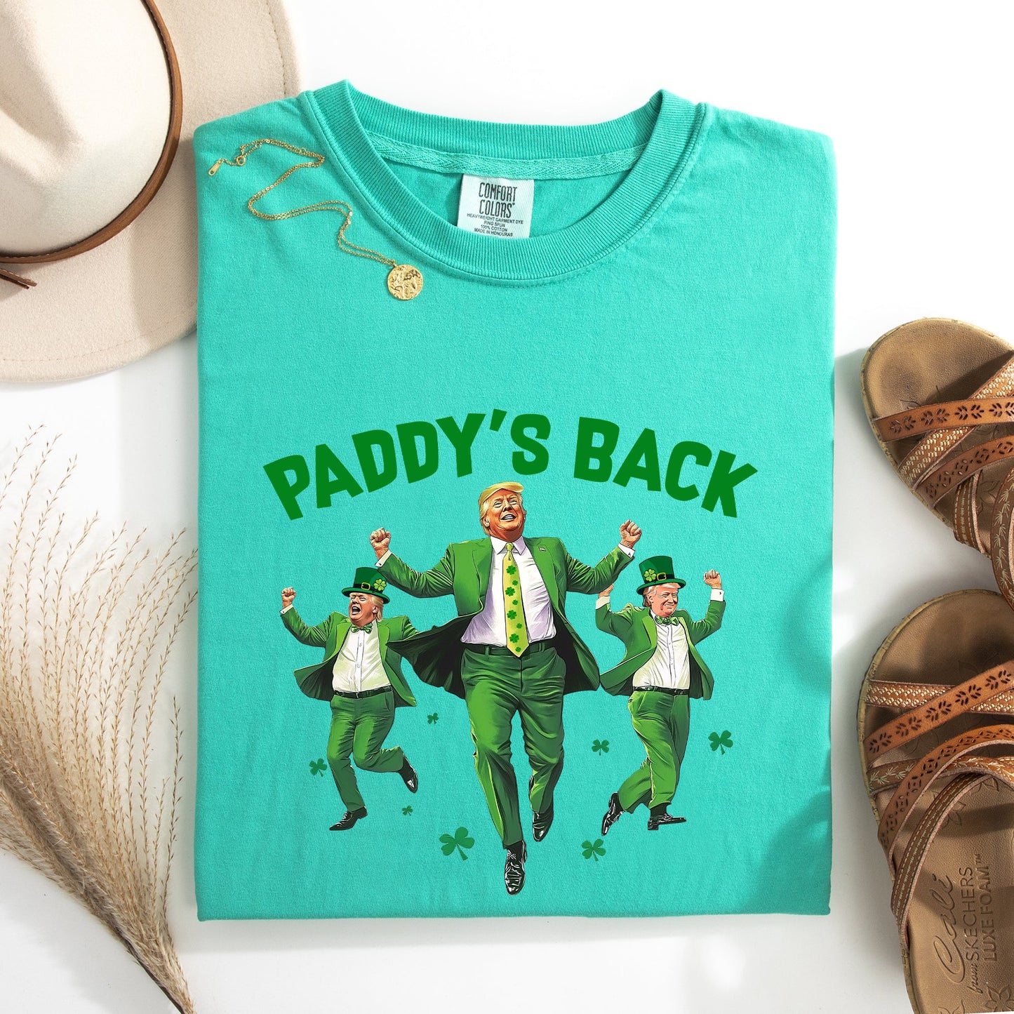 Paddy's Back, Trump, Politics, Funny, St Patrick's Day, Shamrock, Clover, Lucky, Leprechaun Tshirt Comfort Colors T-Shirt