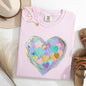 Painted Heart, Pastels, Easter, Bunny, Jesus, Rabbit, Holiday Tshirt Comfort Colors T-Shirt