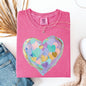Painted Heart, Pastels, Easter, Bunny, Jesus, Rabbit, Holiday Tshirt Comfort Colors T-Shirt