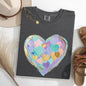 Painted Heart, Pastels, Easter, Bunny, Jesus, Rabbit, Holiday Tshirt Comfort Colors T-Shirt