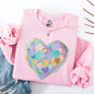 Painted Heart, Pastels, Easter, Bunny, Jesus, Rabbit, Holiday Sweatshirt
