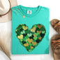 Painted Hearts, St Patrick's Day, Shamrock, Clover, Lucky, Leprechaun Tshirt Comfort Colors T-Shirt