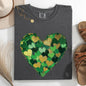Painted Hearts, St Patrick's Day, Shamrock, Clover, Lucky, Leprechaun Tshirt Comfort Colors T-Shirt