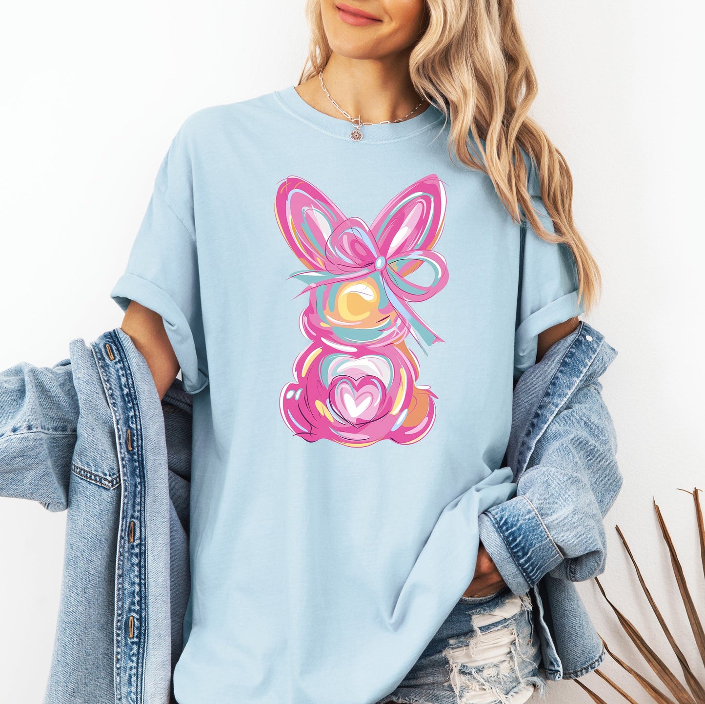 Painted Pastel Bunny, Easter, Bunny, Jesus, Rabbit, Holiday Tshirt Comfort Colors T-Shirt