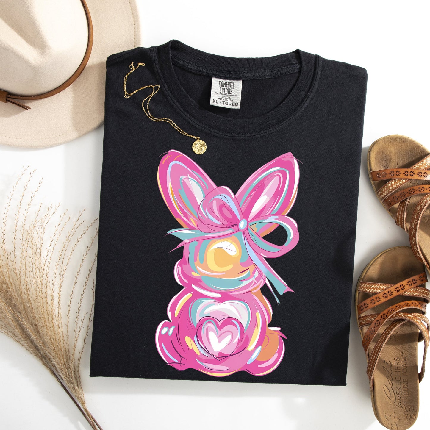 Painted Pastel Bunny, Easter, Bunny, Jesus, Rabbit, Holiday Tshirt Comfort Colors T-Shirt