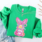 Painted Pastel Bunny, Easter, Bunny, Jesus, Rabbit, Holiday Sweatshirt