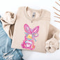 Painted Pastel Bunny, Easter, Bunny, Jesus, Rabbit, Holiday Sweatshirt