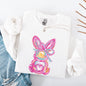 Painted Pastel Bunny, Easter, Bunny, Jesus, Rabbit, Holiday Sweatshirt