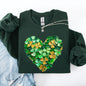 Painted, Shamrock, Heart, St Patrick's Day, Shamrock, Clover, Lucky, Leprechaun Sweatshirt
