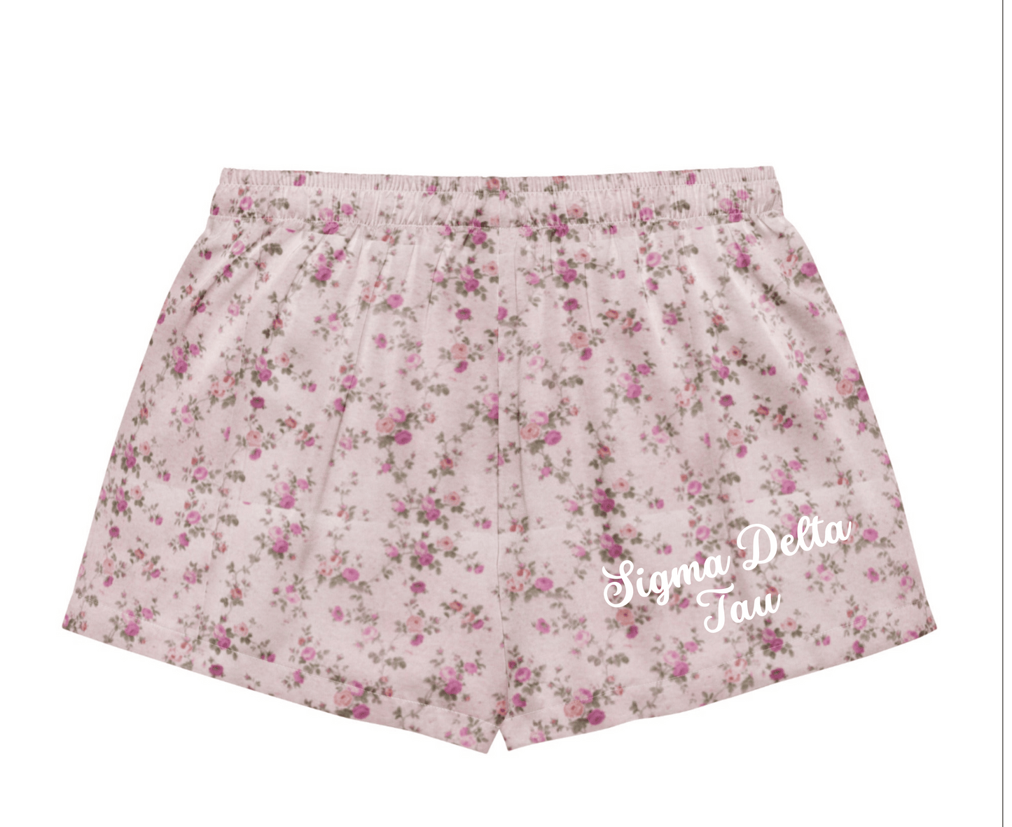Customizable: Pink Floral Women’s Pajama Shorts