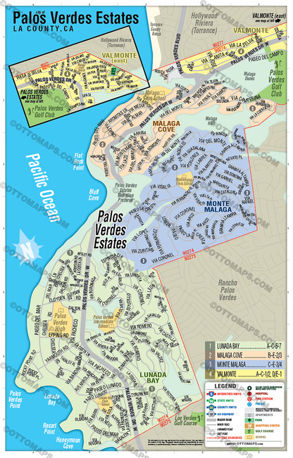 Palos Verdes Estates, Los Angeles County, CA - POSTER PRINTS