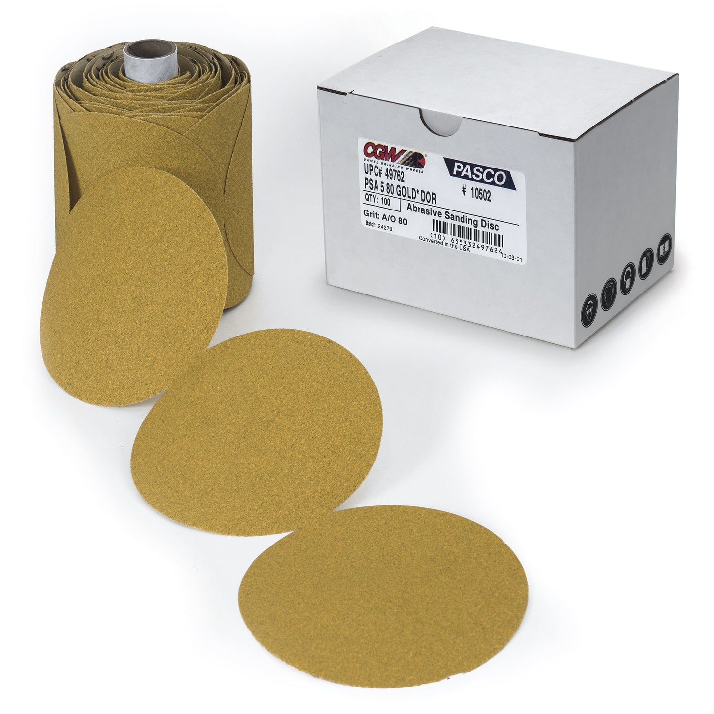 CGW Abrasives Gold with Mylar Paper Disc, Paper Sanding Discs