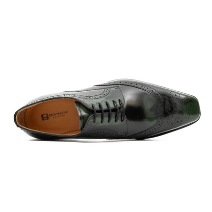 Patent leather goodyear welt dress shoes Green