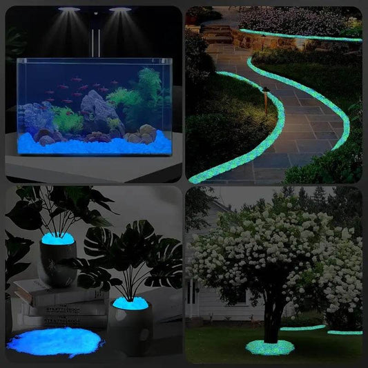 Glow in the Dark Pebbles – Luminous Stones for Garden, Path, Lawn & Aquarium Decor