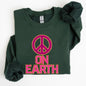 Peace On Earth, Christmas, Positivity, Snow, Santa, Xmas Sweatshirt