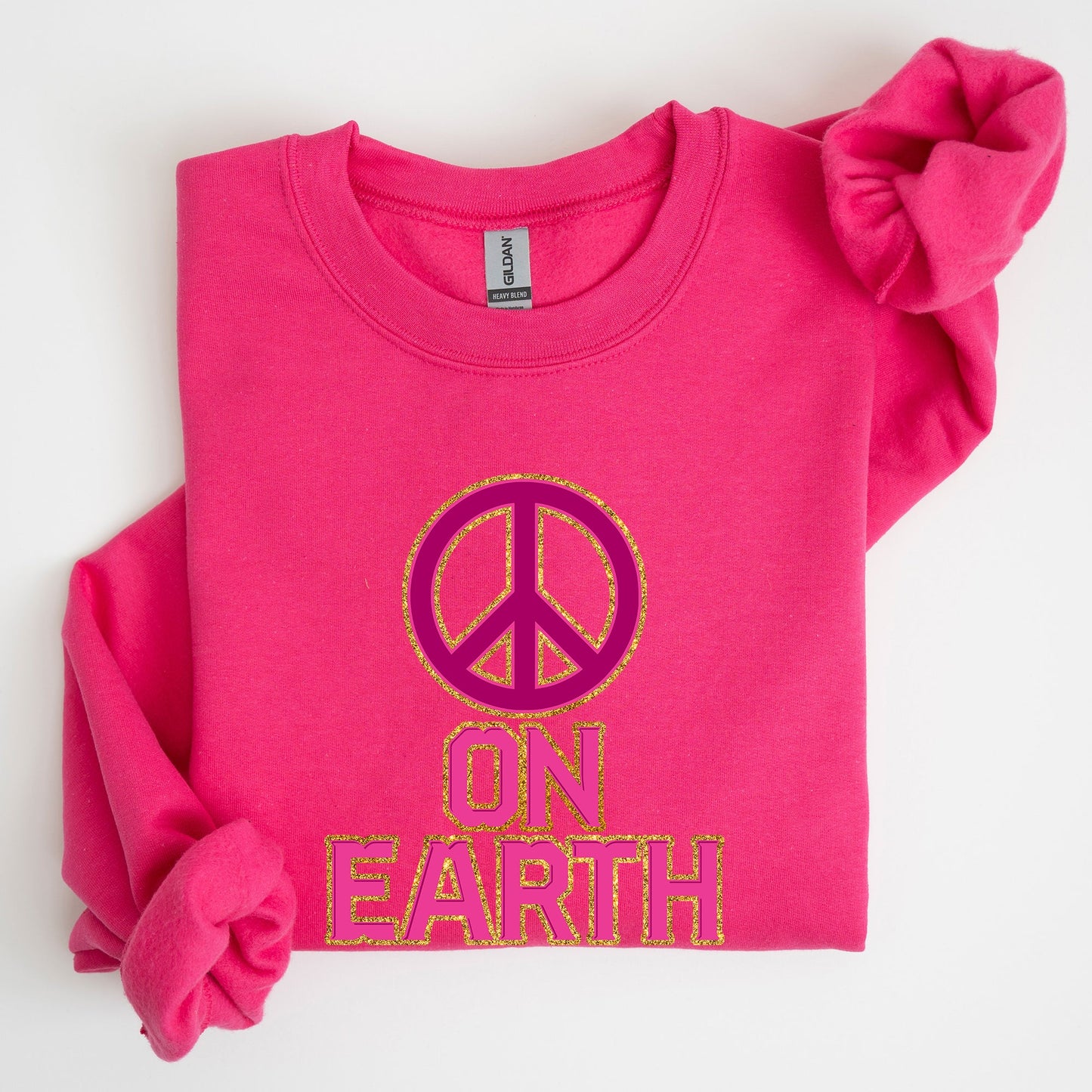 Peace On Earth, Christmas, Positivity, Snow, Santa, Xmas Sweatshirt