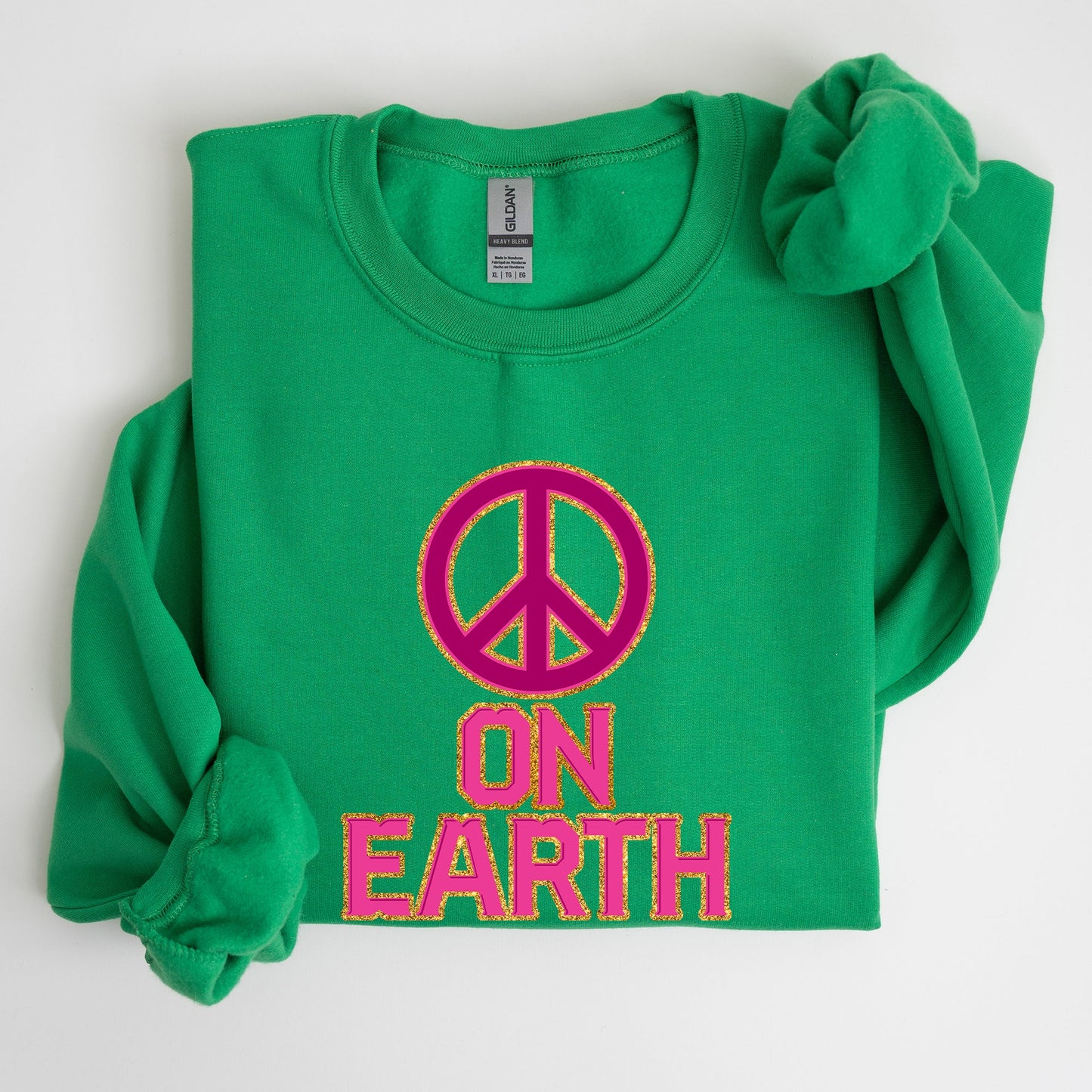 Peace On Earth, Christmas, Positivity, Snow, Santa, Xmas Sweatshirt