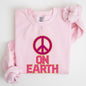 Peace On Earth, Christmas, Positivity, Snow, Santa, Xmas Sweatshirt