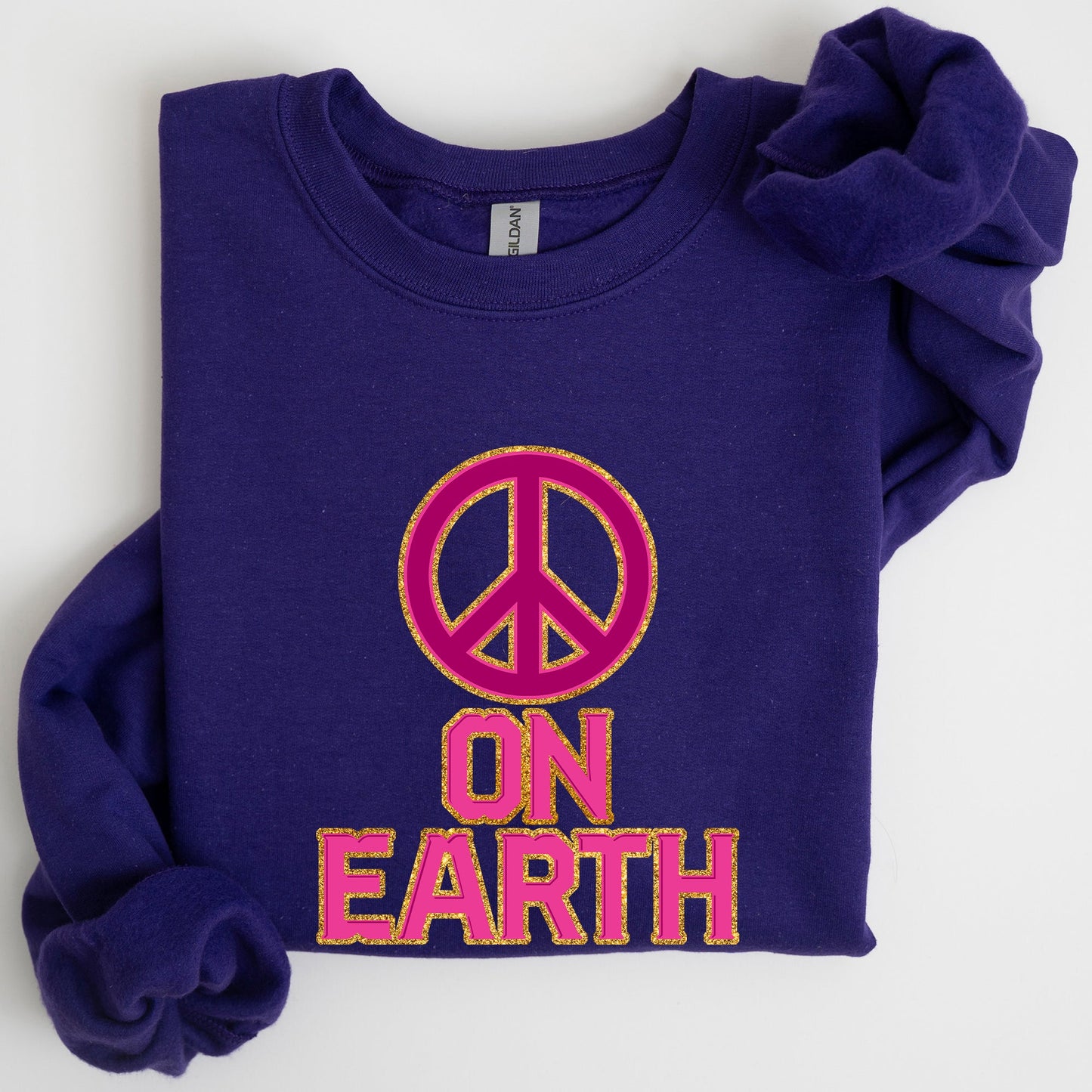 Peace On Earth, Christmas, Positivity, Snow, Santa, Xmas Sweatshirt