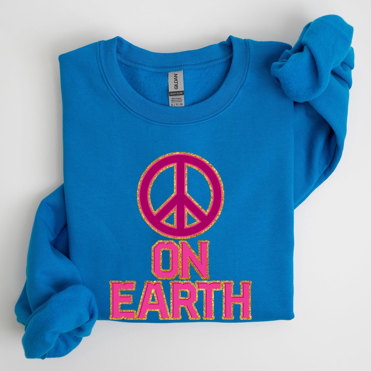 Peace On Earth, Christmas, Positivity, Snow, Santa, Xmas Sweatshirt