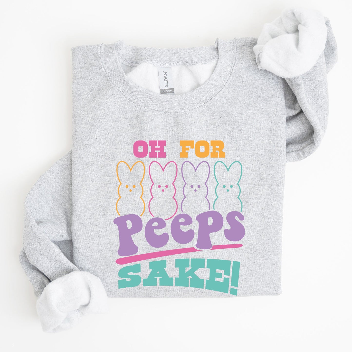 Peeps Sake, Easter, Retro, Pastel, Bunnies Sweatshirt